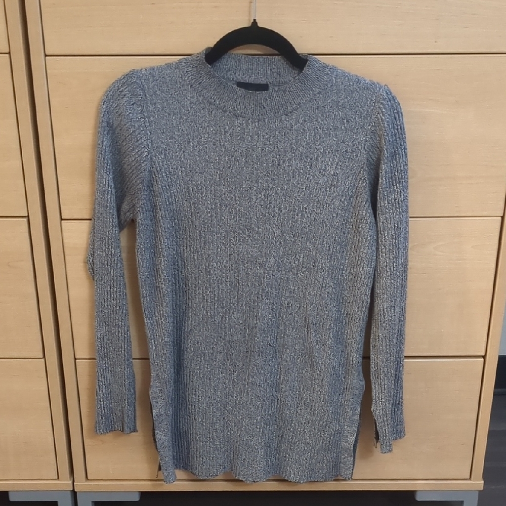 Topshop Men's Heathered Gray Crewneck Sweater